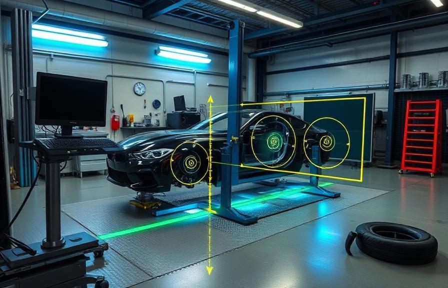 Computerized frame alignment machine